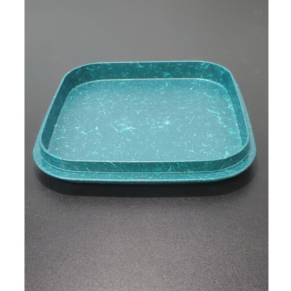 Vintage Tupperware Meal Mate rectangle replacement lid Teal Server Tray # 1703